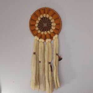VTG wool hanging American Indian healing Mandala Dream catcher wall decor